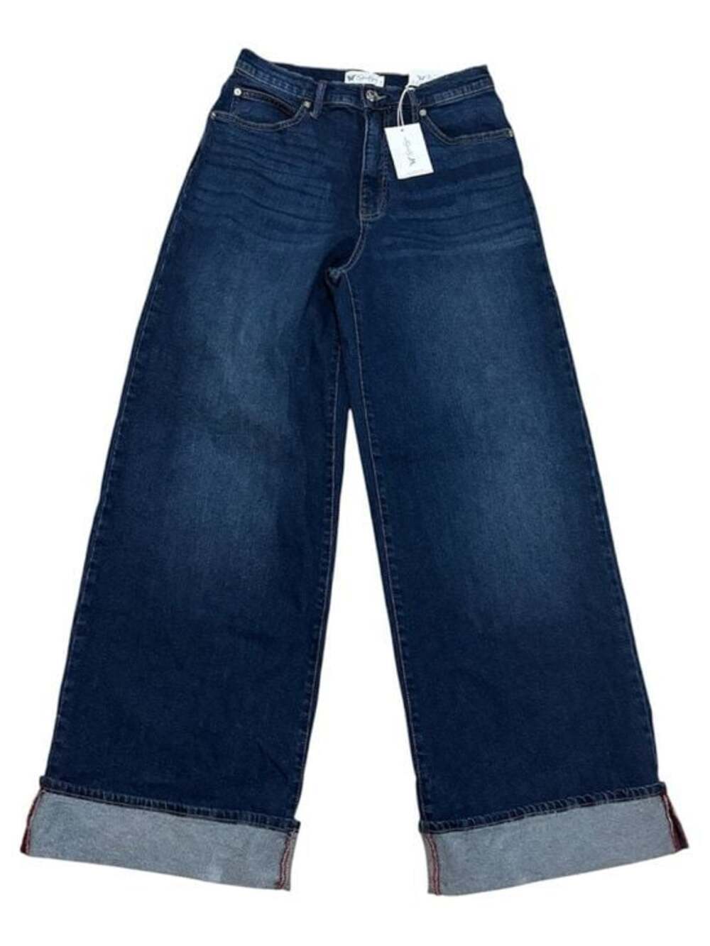 Jessica Simpson FREESIA HIGH RISE WIDE LEG DENIM DARK WASH